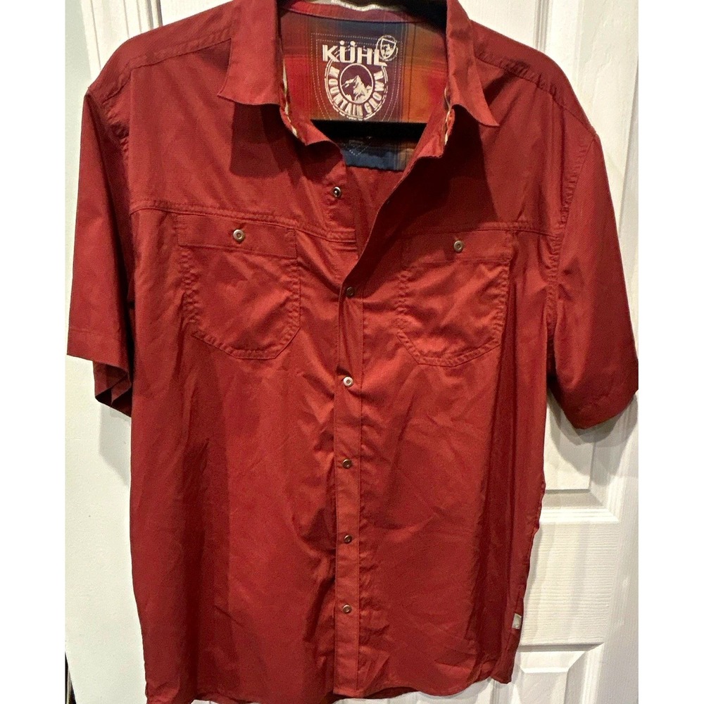 KUHL Men's Mountain Grown Stealth Collared Button-Up Short Sleeve Shirt Large